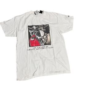 Harley Davidson 100th Anniversary 100 Years of Great Motorcycles White SS Medium